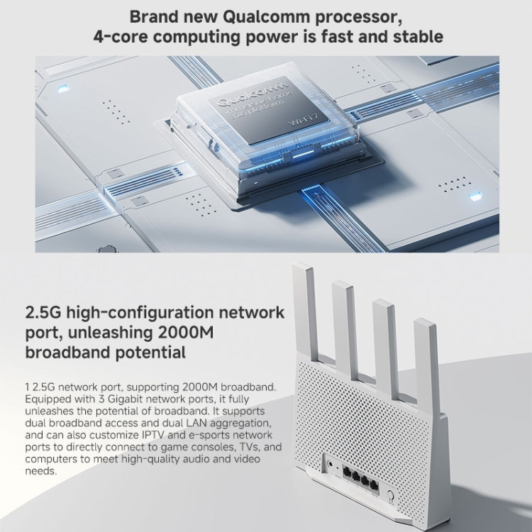 Xiaomi Router BE3600 WiFi7 2.5G Port Dual Band, US Plug Xiaomi Router BE3600 WiFi7 2.5G Port Dual Band, US Plug